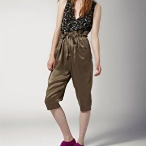 JOIE Lucio CANTEEN Sandwash Satin SILK Crop Pants